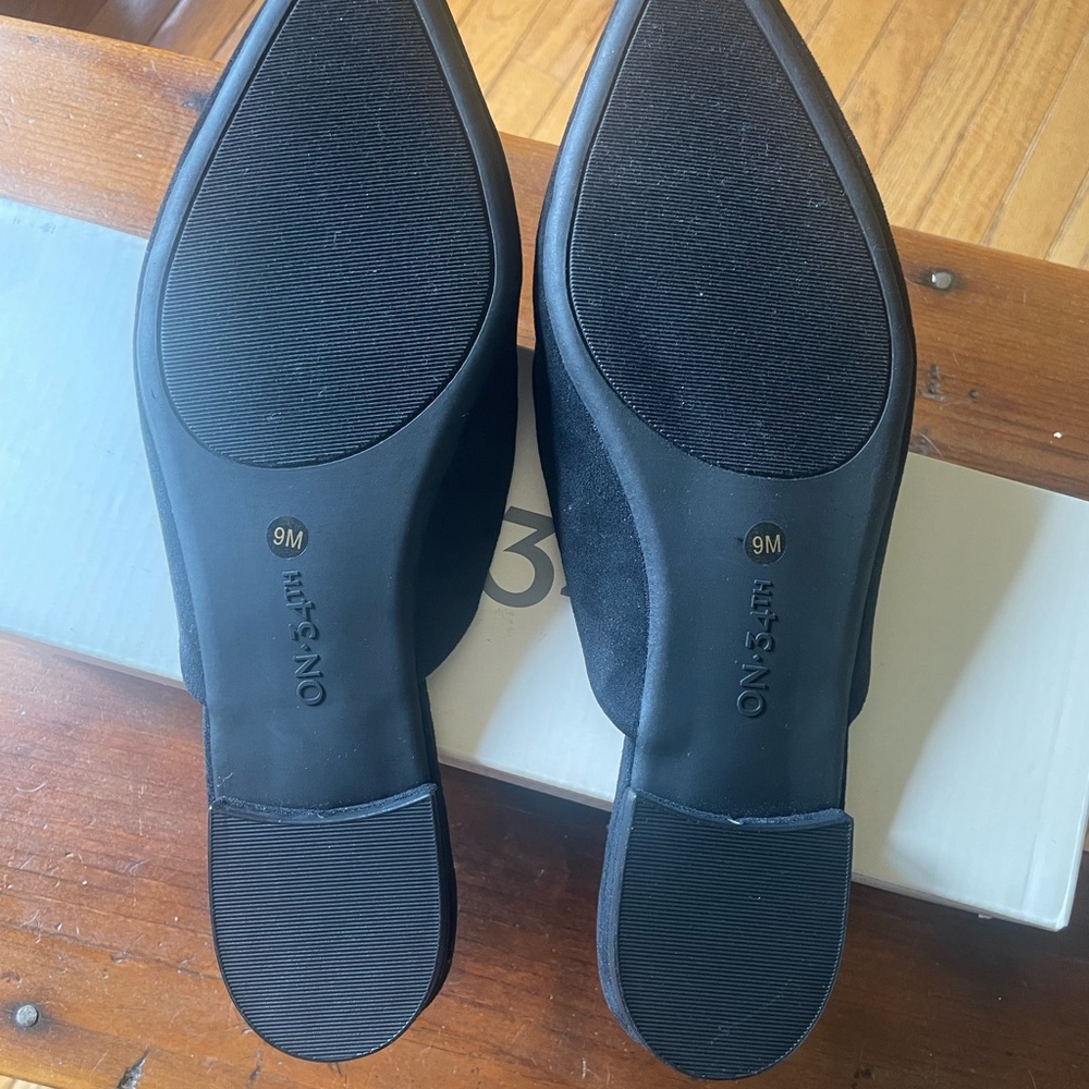 On 34 th black buckle mules - Picture 4 of 5
